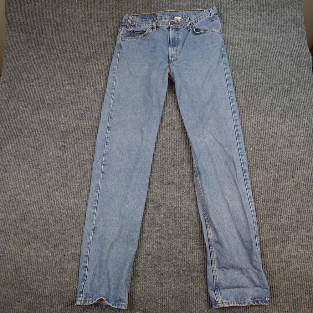 Vintage Levis 505 Jeans Mens 34x36 (32x34) Blue Orange Tab USA Straight
